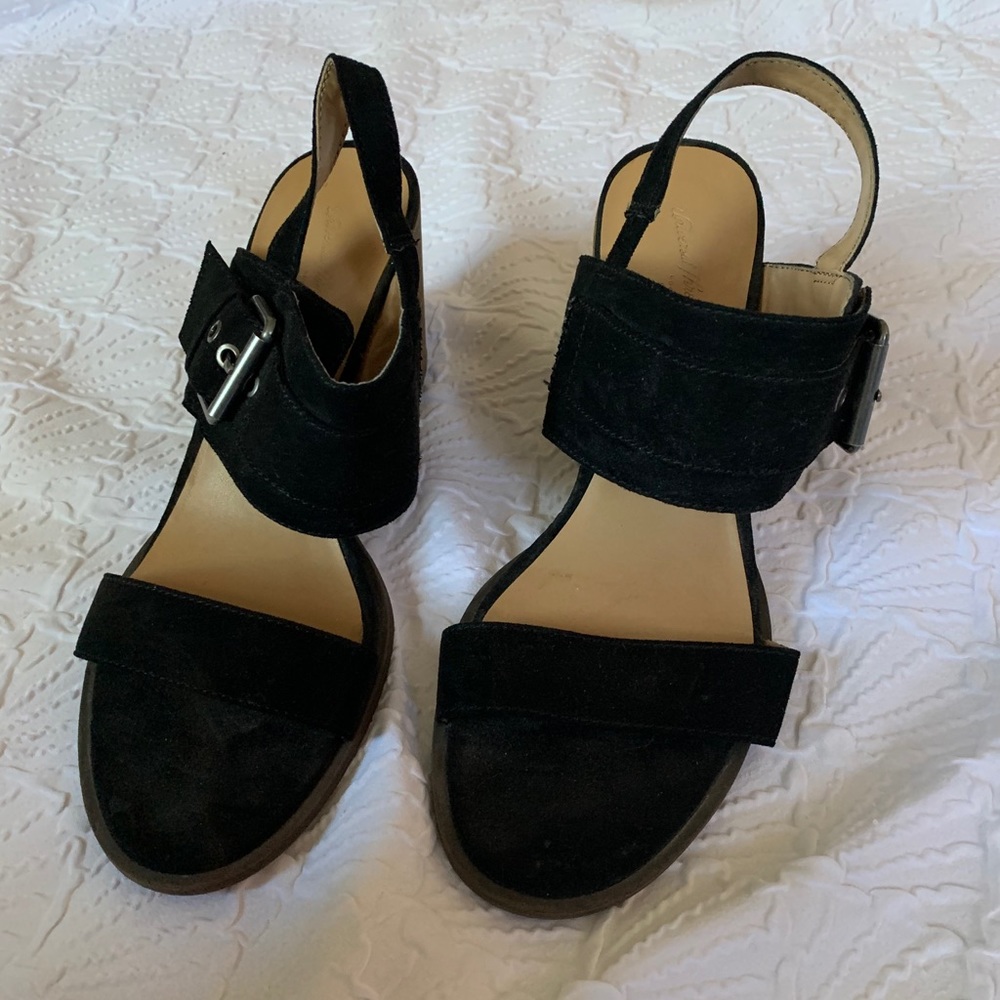 Black strapped heels